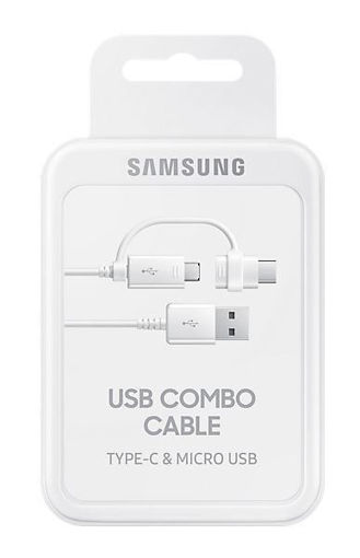 Imagen de Cable USB Combo Tipo C y Micro USB Original Samsung