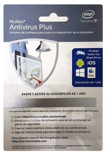 Imagen de McAfee Antivirus Plus suscripción 1 año