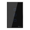 Imagen de Sonoff T3US3C Interruptor De Pared 3 Botones Wifi y 433 MHz Negro