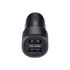 Imagen de Cargador Samsung Rápido para Auto 2 USB + Cable USB Negro
