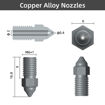 Imagen de 2 Boquillas Alta Velocidad y Temperatura para Hotend Spider