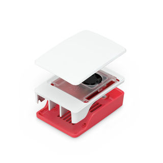 Imagen de Gabinete Oficial Raspberry Pi 5 Rojo y Blanco