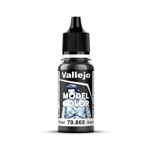 Imagen de Pintura Vallejo Model Color Acero Engrasado 18 ml.