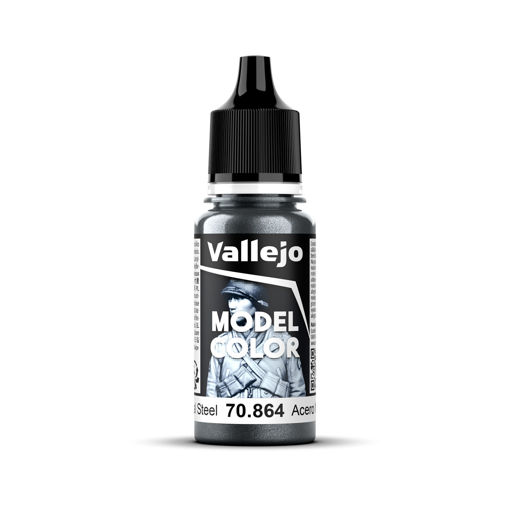 Imagen de Pintura Vallejo Model Color Acero Natural 18 ml.