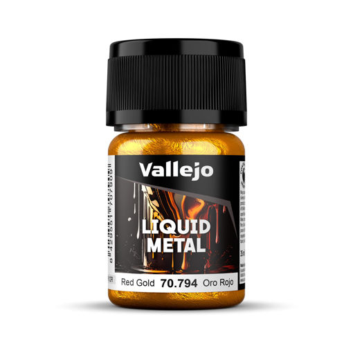 Imagen de Vallejo Pintura Liquid Metal Oro Rojo 35 ml.