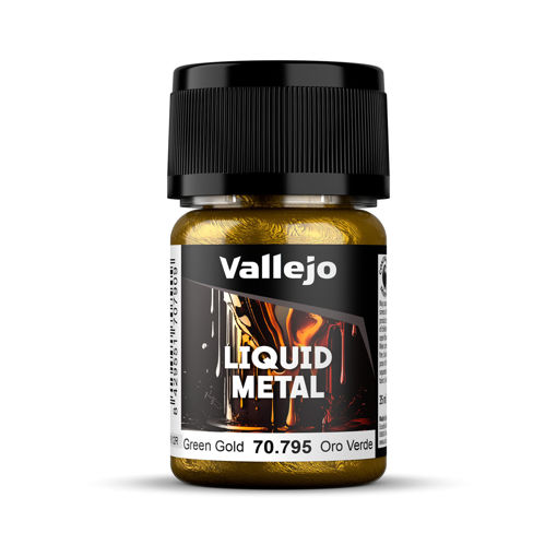 Imagen de Vallejo Pintura Liquid Metal Oro Verde 35 ml.