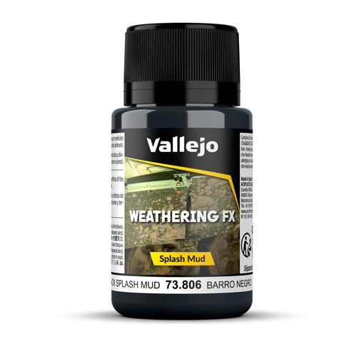 Imagen de Vallejo Weathering FX Salpicaduras Barro Negro 40 ml