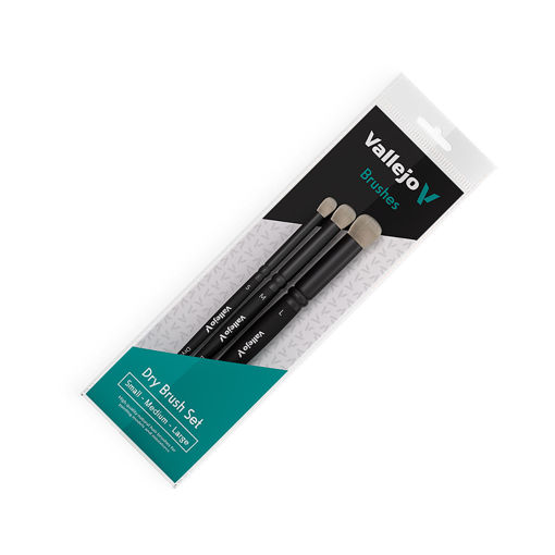 Imagen de Vallejo Dry Brush Set - Pelo Natural (S, M & L)