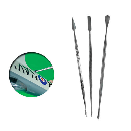 Imagen de Vallejo Set de 3 Curetas de Acero Inox.