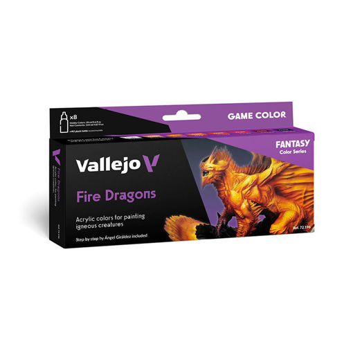 Imagen de Vallejo Pinturas Fantasy Set Fire Dragons (8 x 18 ml)