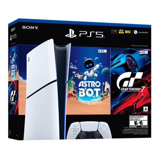 Imagen de Consola PlayStation 5 Slim Digital - Incluye 2 Juegos (Astro + Gran Turismo 7)