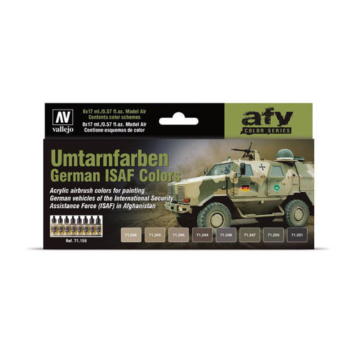 Imagen de Vallejo AFV Set Umtarnfarben German ISAF Colors (8 x 17 ml)