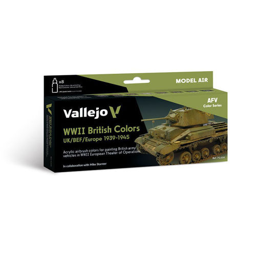 Imagen de Vallejo AFV Set WWII British UK/BEF/Europe 39-45 8un