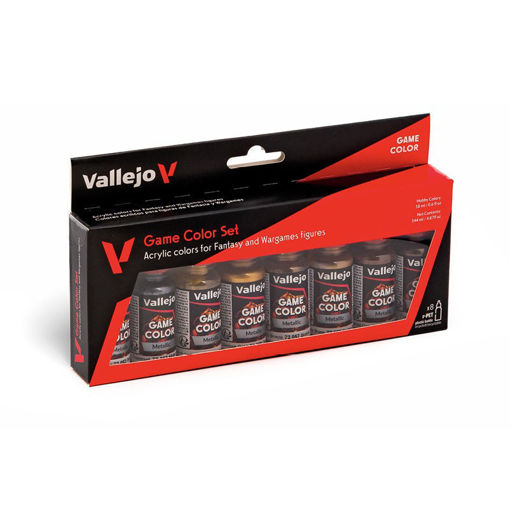 Imagen de Vallejo Pinturas Basic Set Colores Metálicos (8 x 18 ml)