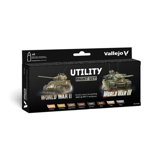 Imagen de Vallejo Wargames Set Utility Paint WWII & WWIII (8 x 18 ml)