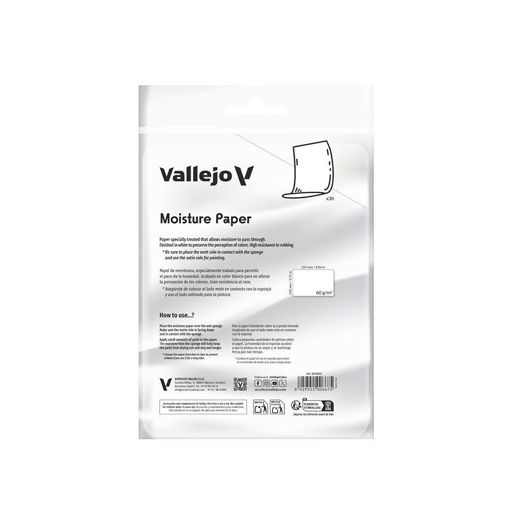 Imagen de Vallejo Papel Hidratante para Paleta Húmeda