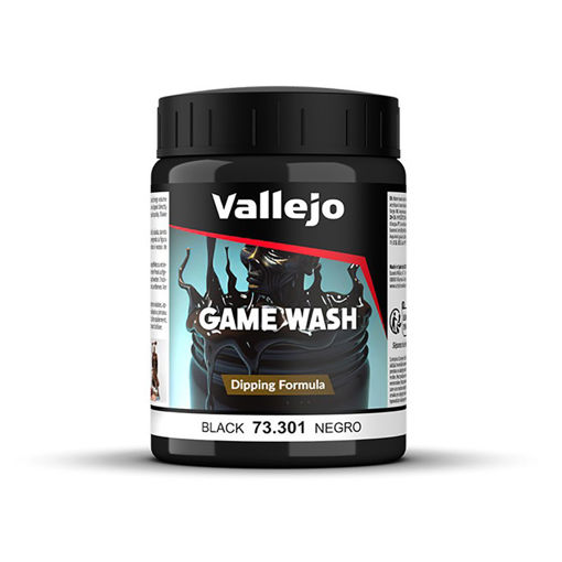 Imagen de Vallejo Pinturas Game Wash Formula de Inmersión Negro 200 ml