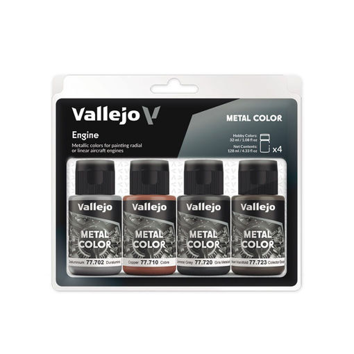 Imagen de Vallejo Pinturas Metal Color Set Engine (4 x 32 ml)