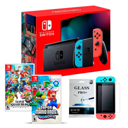 Imagen de Nintendo Switch Neon Luigi's Mansion 3 + Vidrio